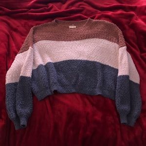 Striped cropped sweater